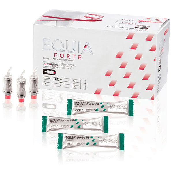 GC 900935 Equia Forte Fil Restorative Self Adhesive Posterior Capsules Assorted 48/Pk GC 900935 Equia Forte Fil Restorative Self Adhesive Posterior Capsules Assorted 48/Pk